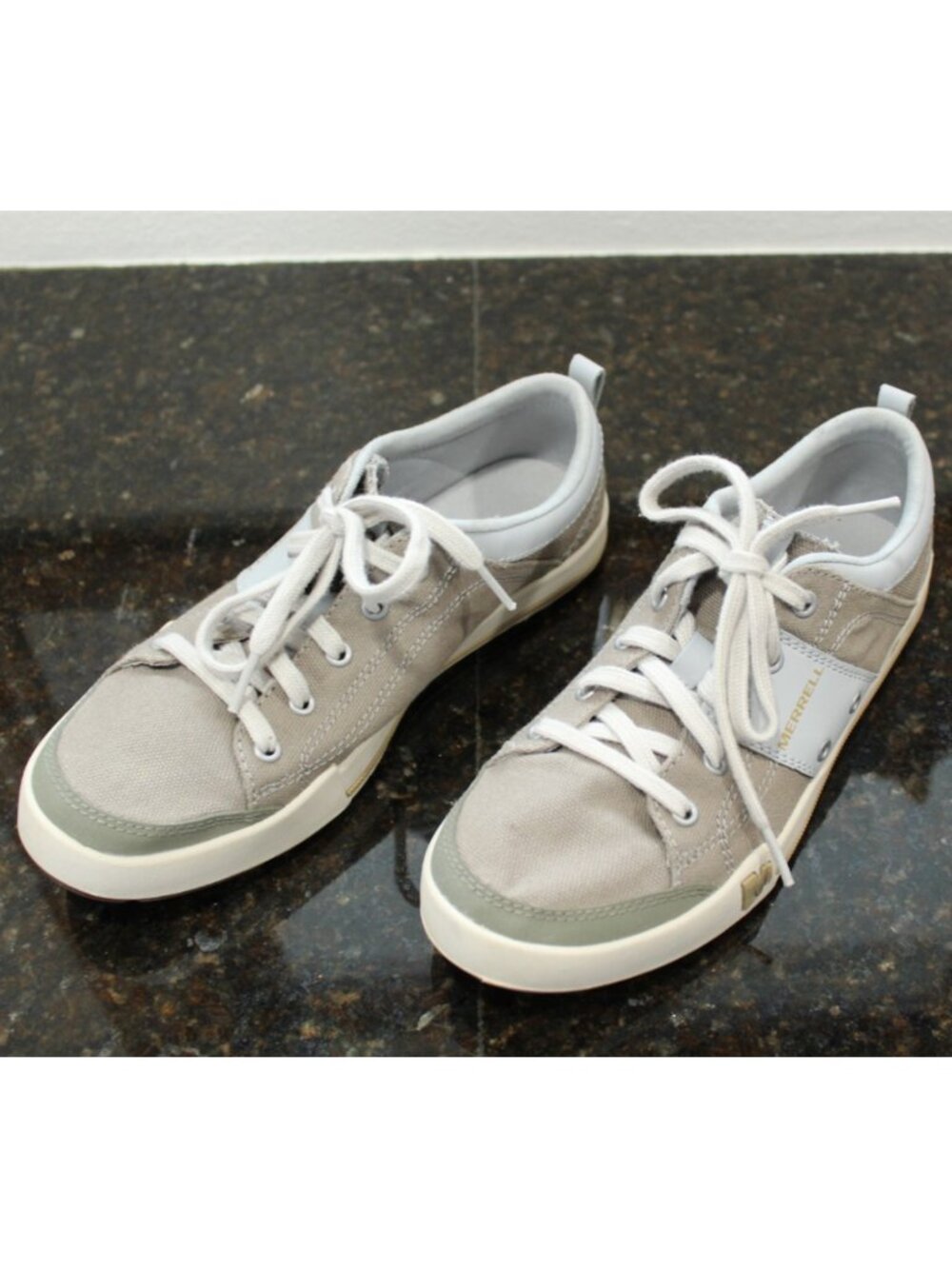 Women's Merrell Canvas Deck Shoes Grey Size 6.5